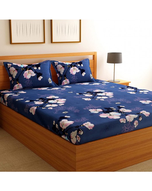 Blue Bedsheet With Pillow Covers