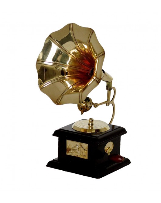 Brass Gramophone Showpiece