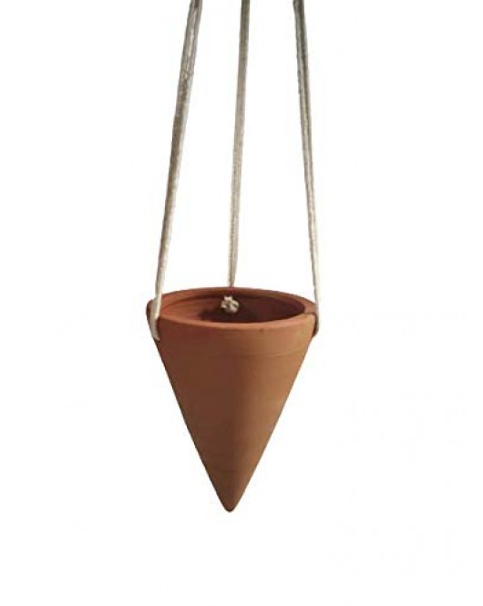 Hanging Cone Planter With Rope