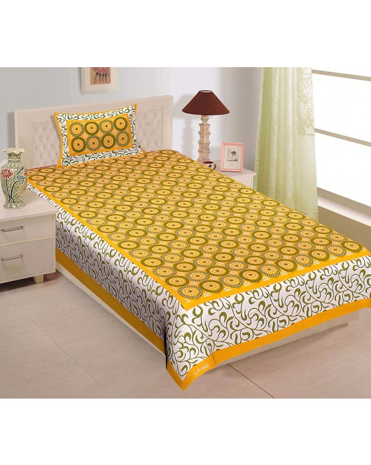 Single Bedsheet With Pillow Cover