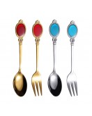 Vintage Coffee Spoon Fork Set